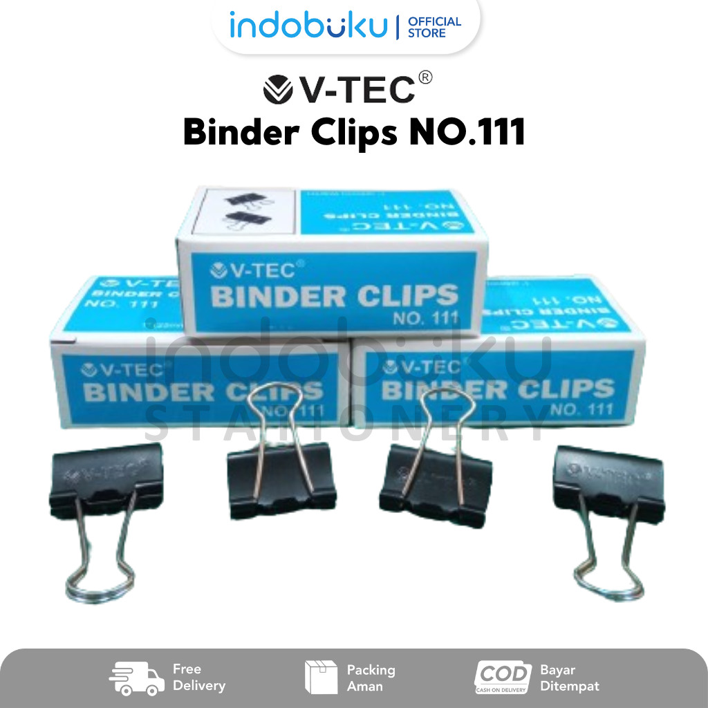 

Binder Clips NO.111 V-TEC (1 Pack Isi 12pcs)