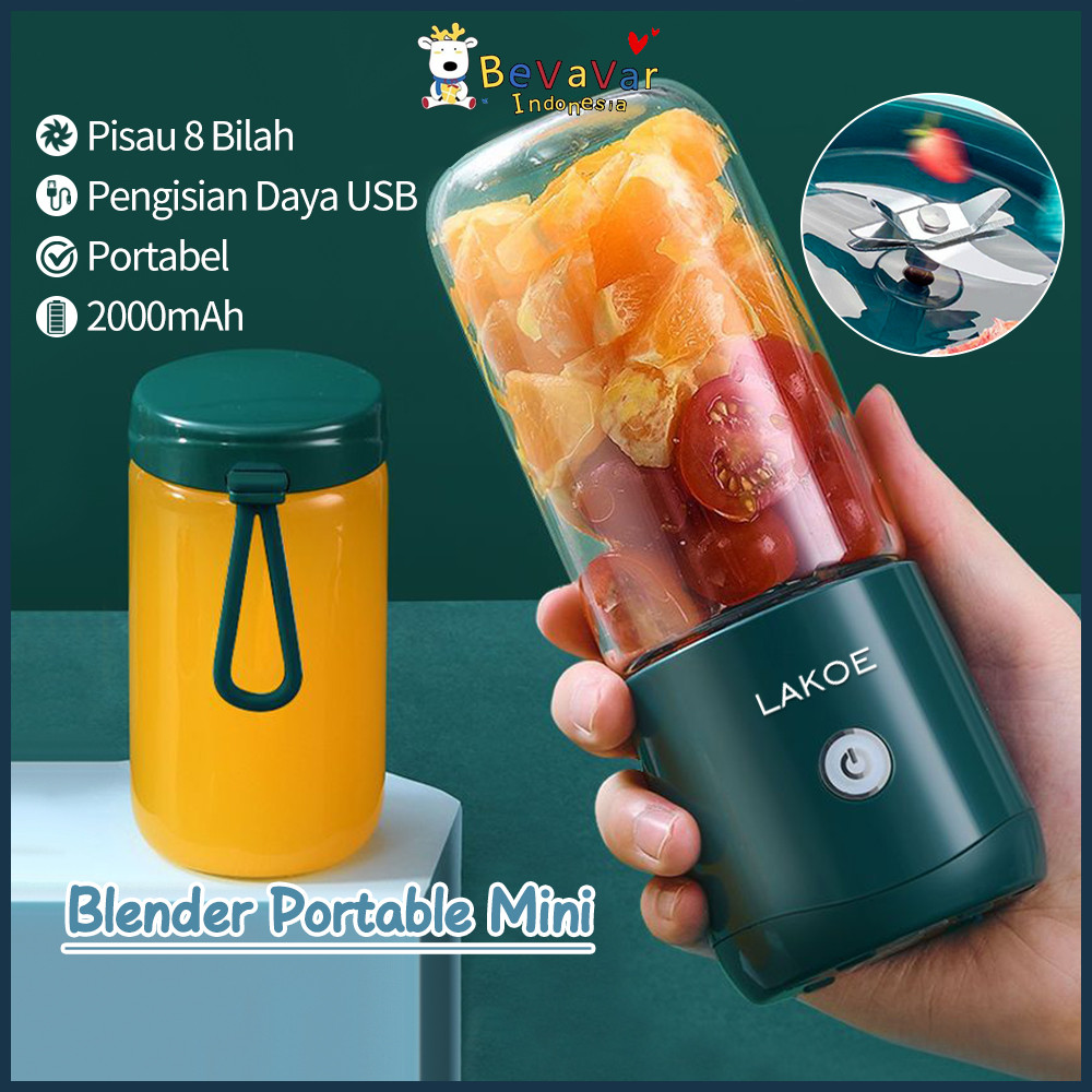 BEVAVAR blender jus buah portabel Usb multifungsi botol blender juice set 380ml