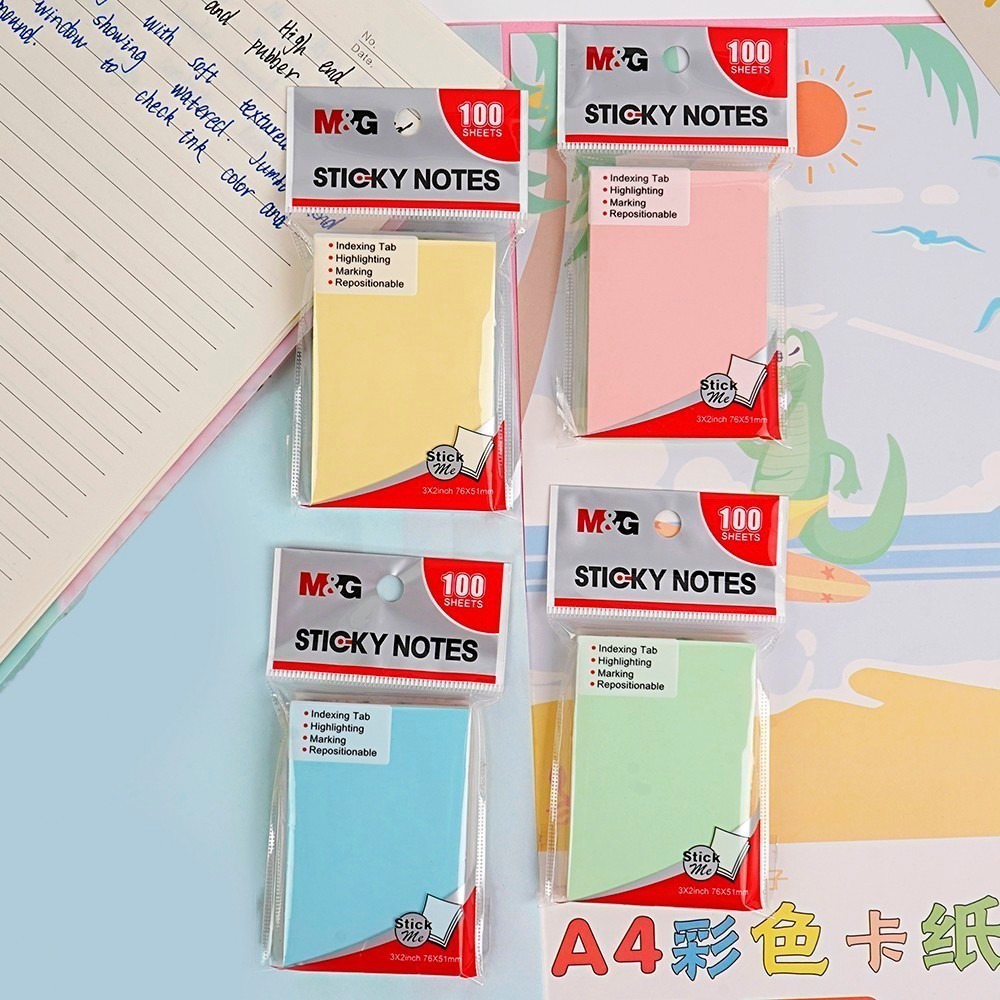 

Sticky Notes M&G Colorful Pastel 100 Sheet Kertas Memo M&G Colorful 100 Lembar Warna Pastel