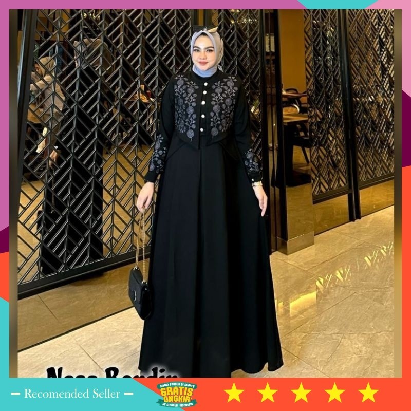 Gamis wanita lebaran Premium Model terbaru 2024 / NESA BORDIR (LABEL MADANI)