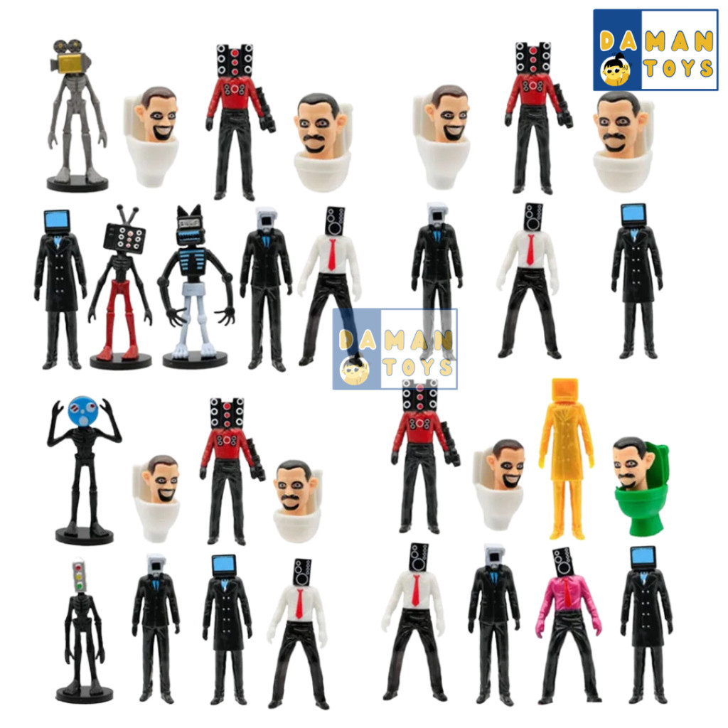 Mainan Skibidi Toilet Siren Head Figure Pajangan