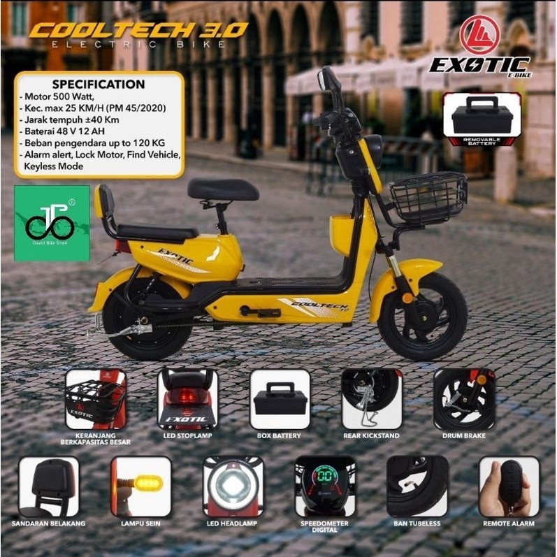 Sepeda listrik Exotic Cooltech 3.0 TERBARU 3