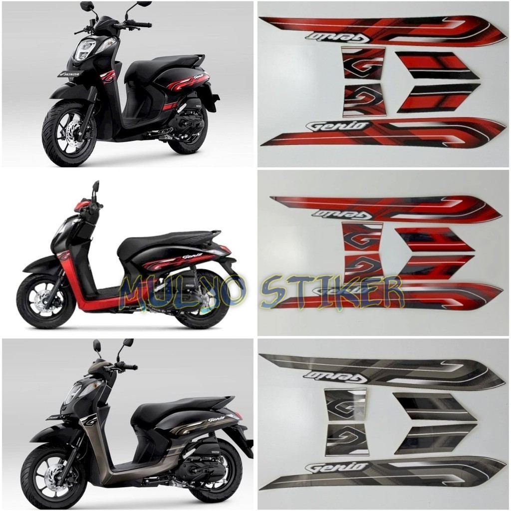 STRIPING STICKER LIS LES POLET honda genio 2022 stiker list body full motor standar kualitas terbaik