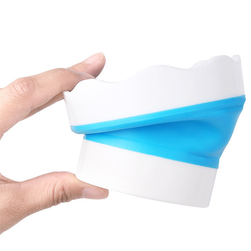 PRAMU Pembersih Kuas Lukis Tempat Cuci Kuas Lukis Mini Wadah Bahan Silikon Bisa Lipat Paint Brush