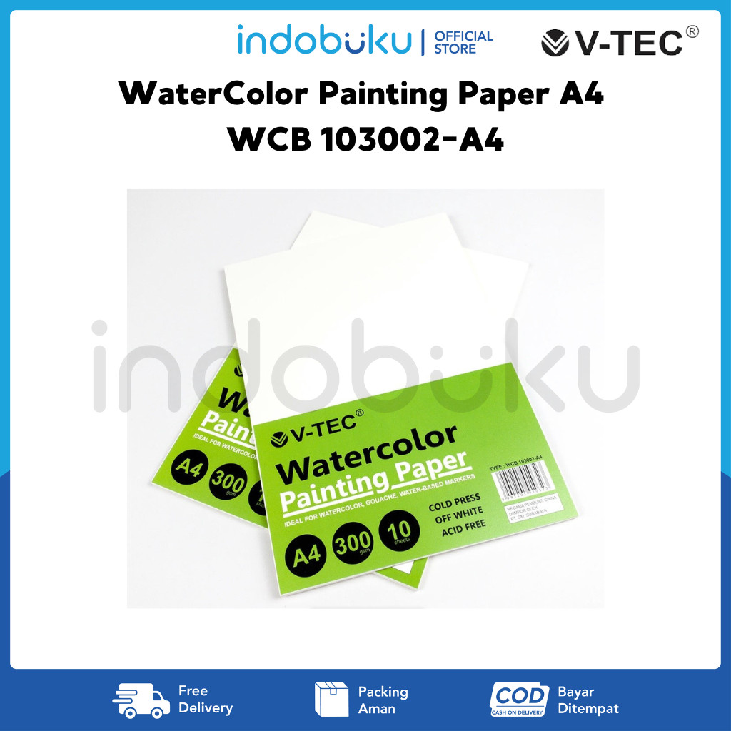 

WaterColor Painting Paper A4 300gsm V-Tec Type: WCB 103002-A4