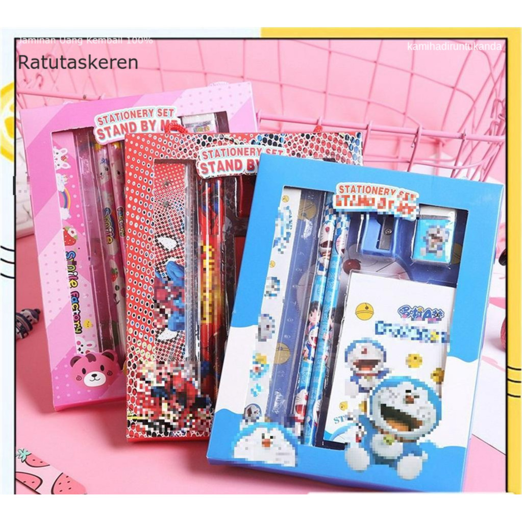 

Alat Tulis Macca Set 6IN1 Stationery Set Lucu Karakter Set Perlengkapan Alat Tulis Sekolah Anak-Anak TK Murah Keren