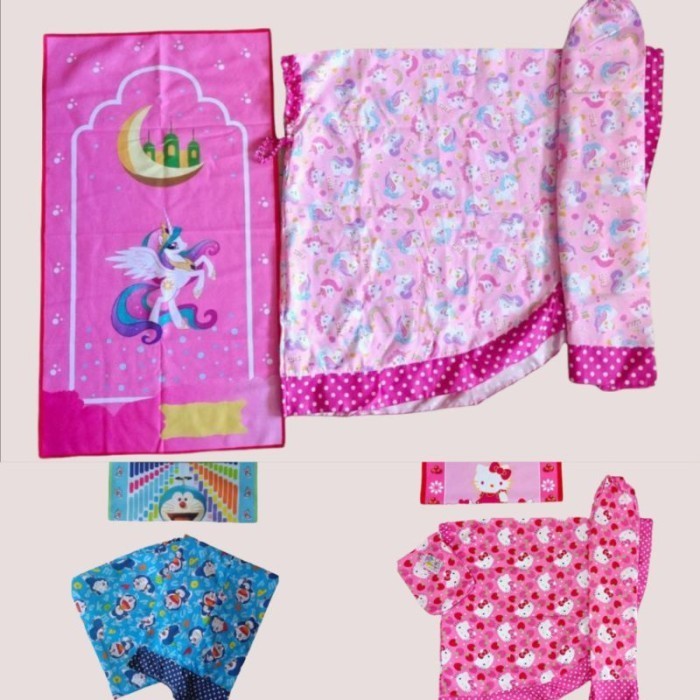 MUKENA DAN SEJADAH CUSTOM NAMA UNTUK ANAK || MUKENA ANAK || SEJADAH