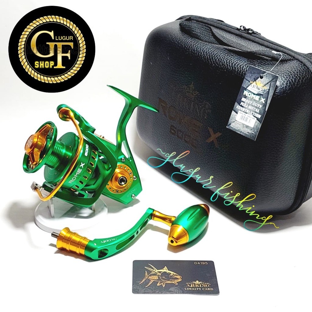 promo TERBARU REEL PANCING AJIKING ROME X 8+1BB MAX DRAG 35KG - HEAVY DUTY FULL METAL CONSTRUCTION