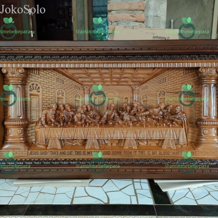

Perjamuan kudus kayu jati ukiran jepara murah
