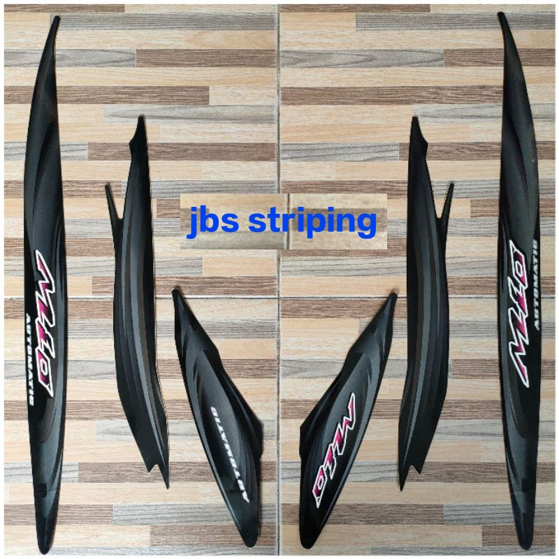 Stiker mio sporty striping original Yamaha Mio sporty smile hitam tahun 2007 2008