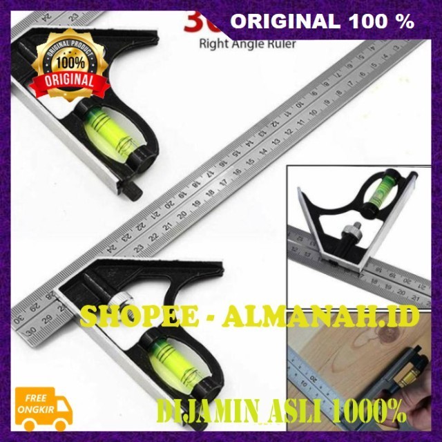 

[BISA COD] Meteran Elbow Meteran Siku Presisi Penggaris Siku Tukang Bangunan Multifungsi ASLI
