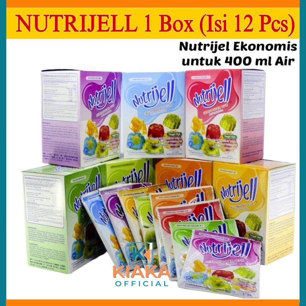 

Nutrijel Jelly Instant 10gr Rasa Cincau Cingcau Kemasan Ekonomis 1 Pack / 12 Sachet IK3