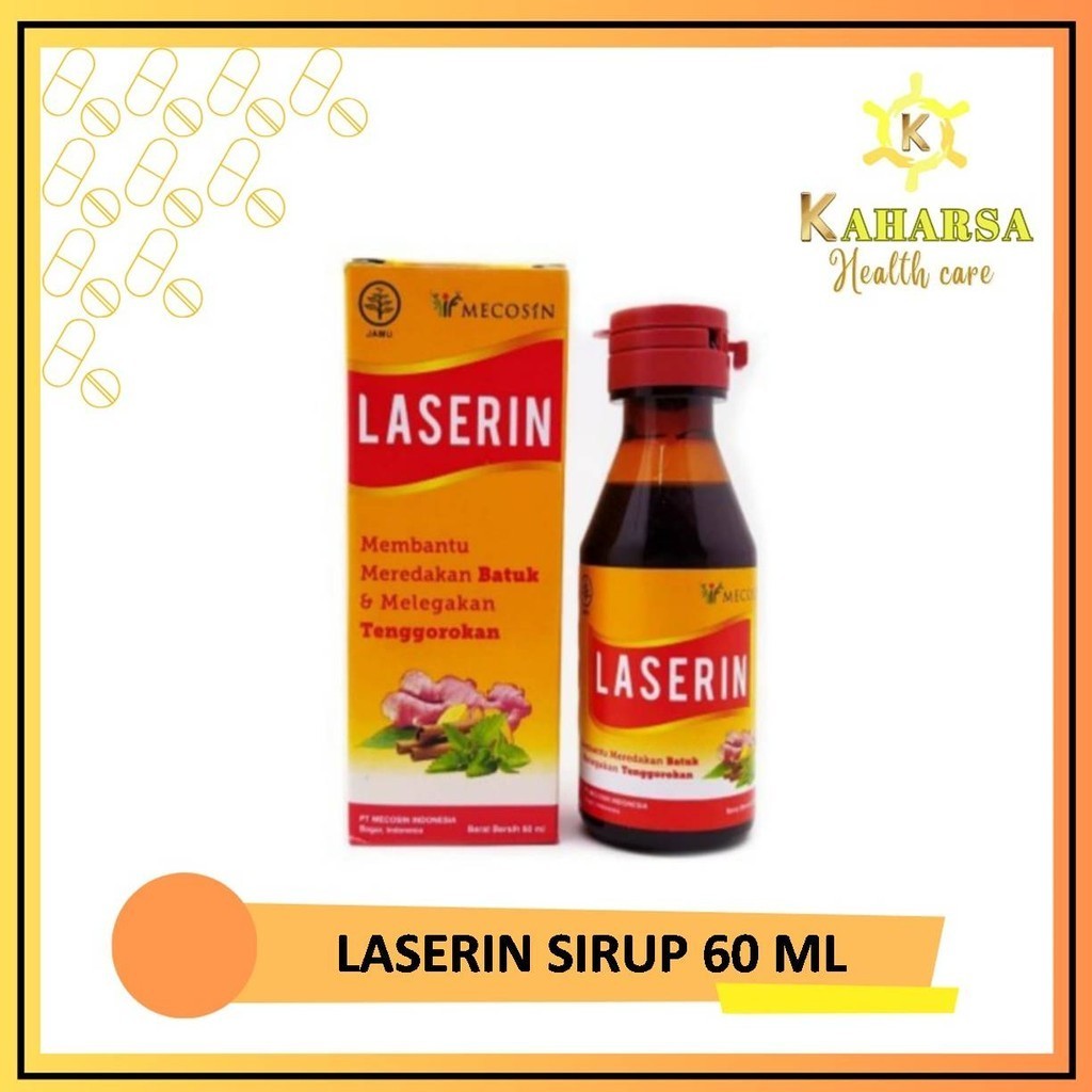 

LASERIN SIRUP 60 ML Obat Batuk Herbal/Meredakan Batuk/Melegakan tenggorokan