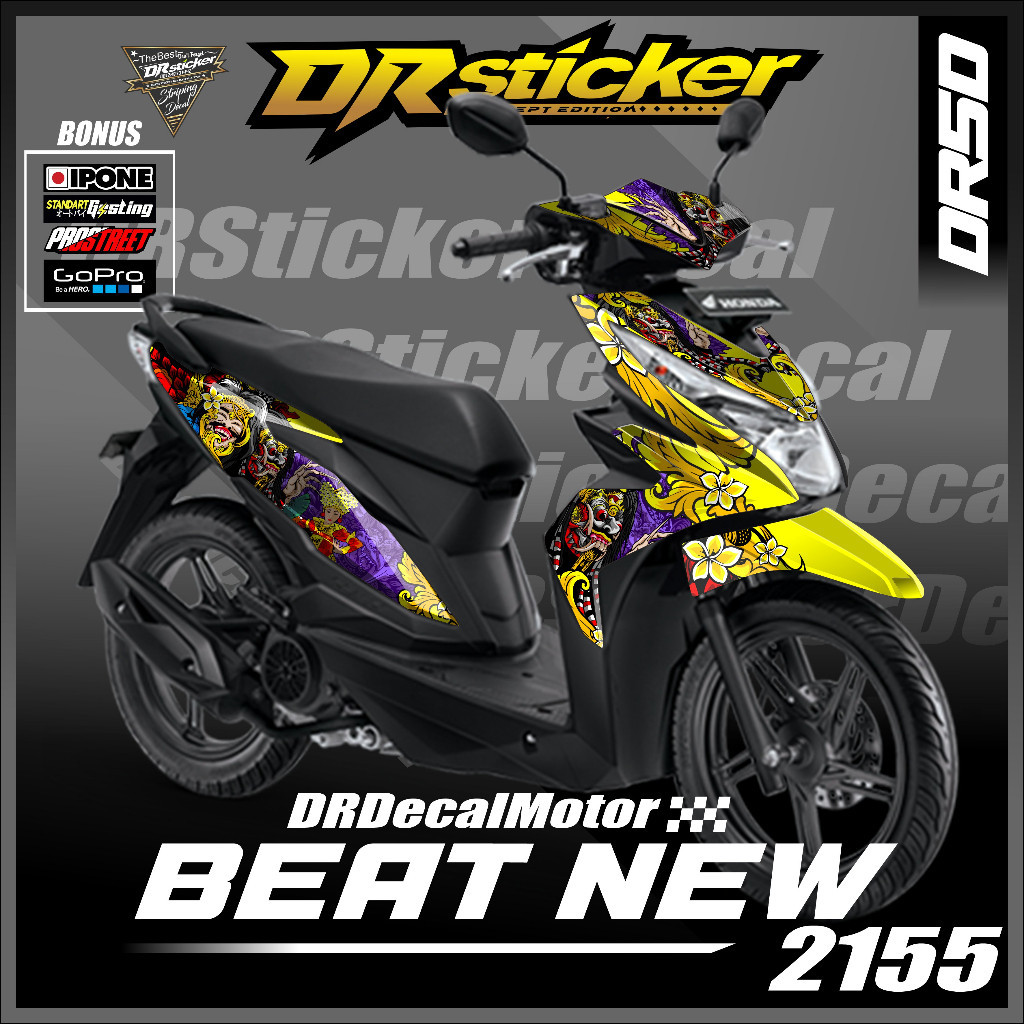 Decal Sticker Beat fi esp street 2017 2018 2019 full body Dekal Stiker striping beat Decal Stiker Fu