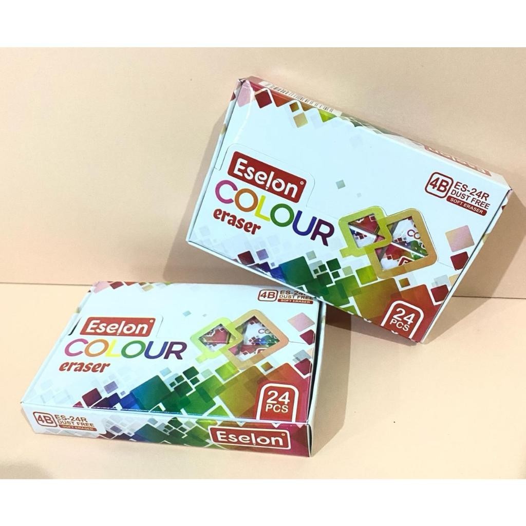 

[24 Pcs / 1 PACK] Penghapus BESAR - ESELON - Warna - Warni