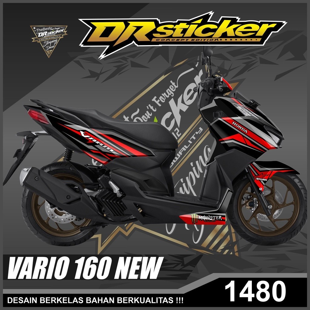 Dekal Sticker VARIO NEW 160 Full Body Stiker Skotlet VARIO Desain Racing Stiker full body VARIO NEW 