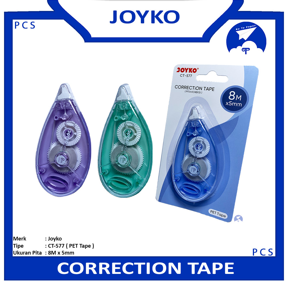 

Joyko - Correction Tape CT-577 8M x 5mm Pita Koreksi - Pcs