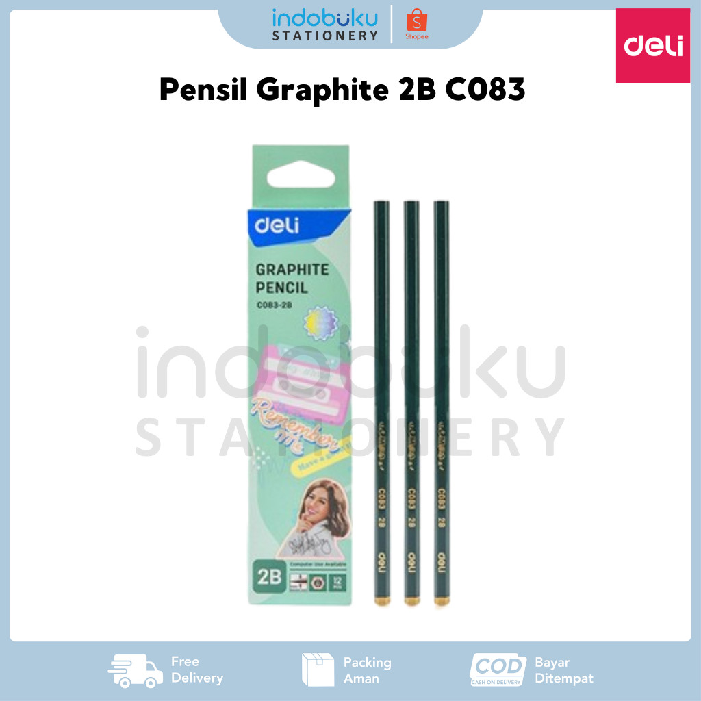 

Pensil Graphite 2B Deli Pensil Ujian Komputer CC083 ( 1Pack Isi 12Pcs )