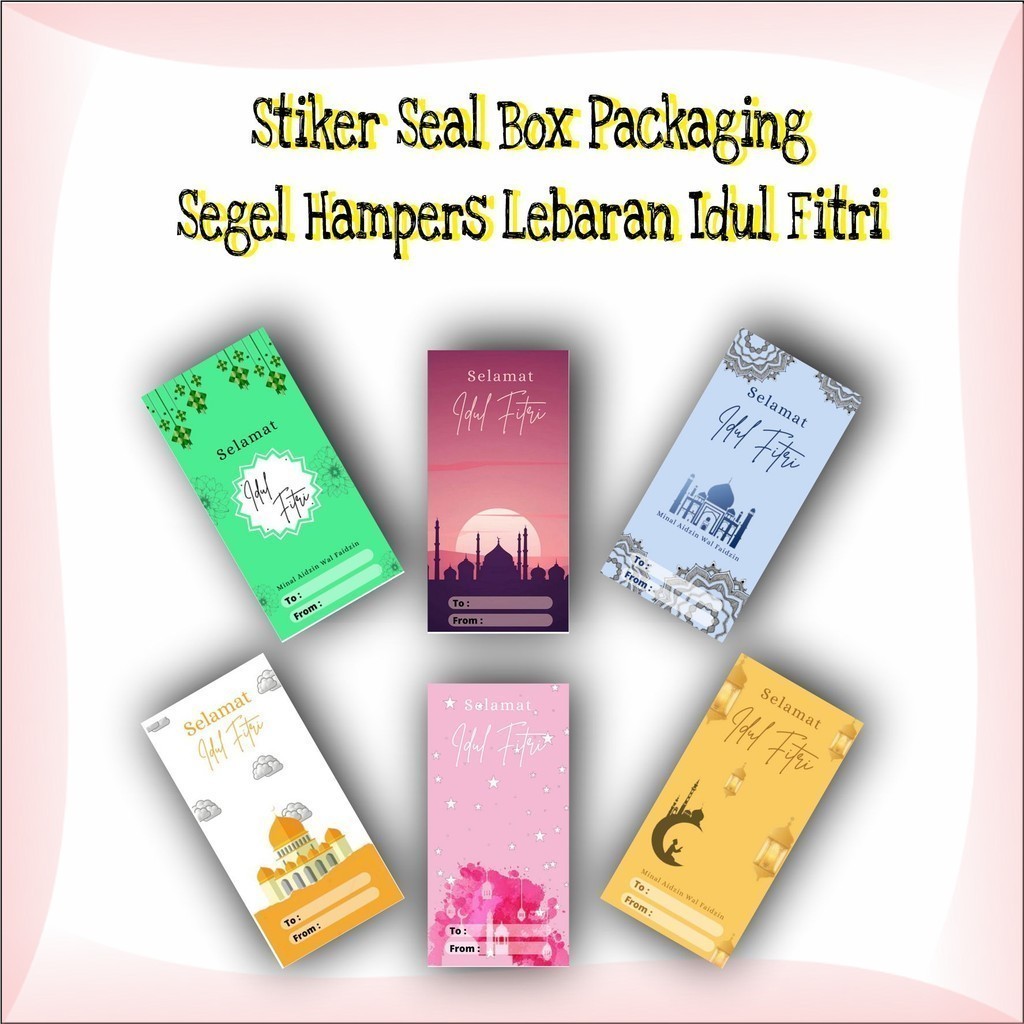 

[BigBag] Cetak Stiker Seal Box Packaging Segel Hampers Lebaran Idul Fitri (min 100 pcs) Print