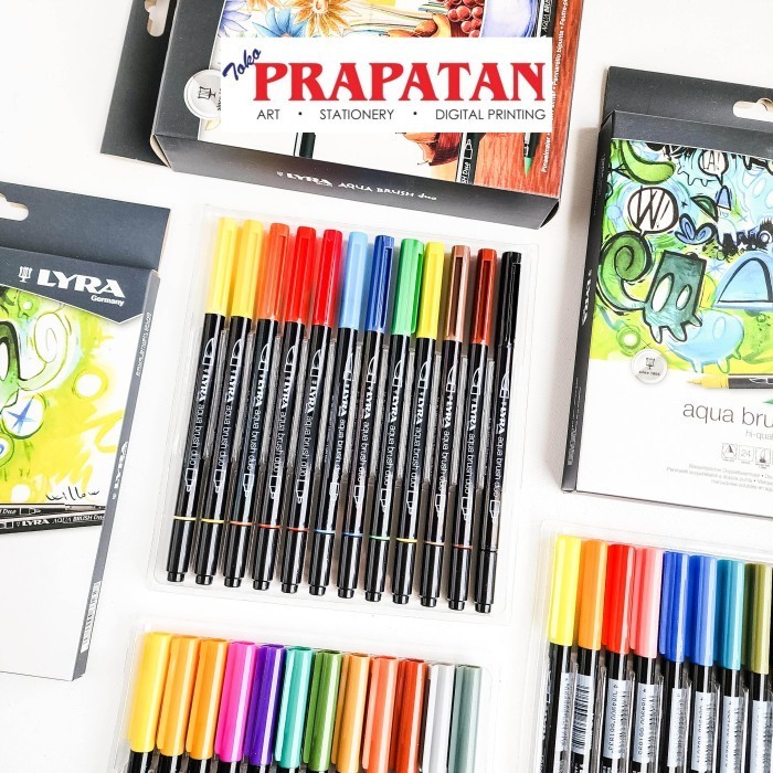 

Spidol Lyra Aqua Brush Duo Set | Double Tip - 12c -yy41