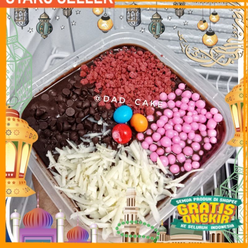 

Bronis kukus coklat lumer full topping/brownis cake/ King J Snack