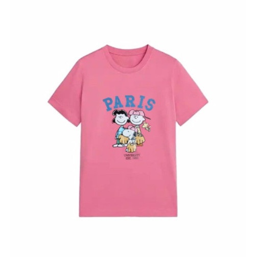 BAJU KAOS TSHIRT HM PINK PARIS ANAK PEREMPUAN