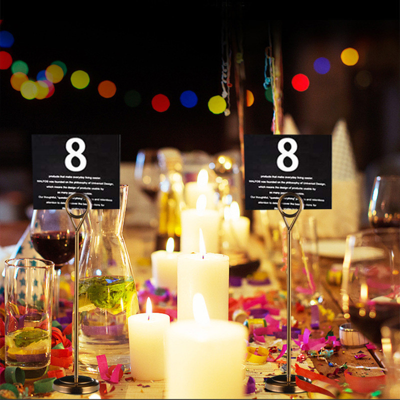 

WORMYStainless Tiang Nomor Meja/Menu Stand/Table Number Holder Stand/Tatakan Holder /Foto Tag 25cm