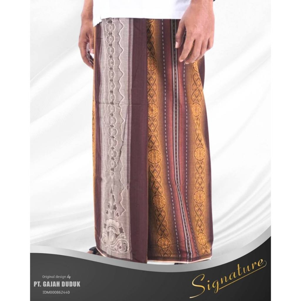 Gajah Duduk - Signature Premium - Sarung Motif Warna Coklat