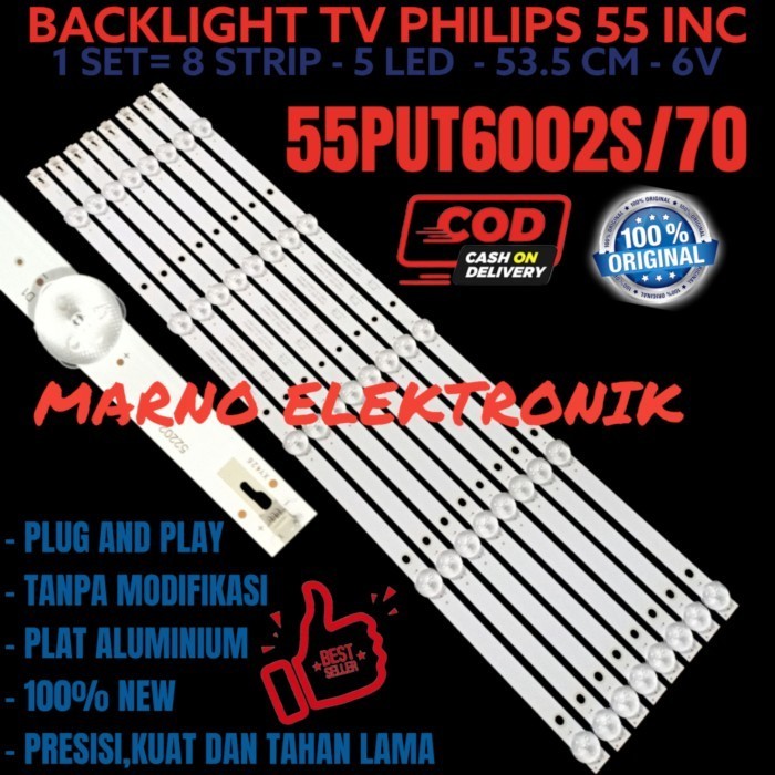 BACKLIGHT TV PHILIPS 55IN 55PUT BL LED 55PUT6002S/70 55PUT6002S 5K  -BB12