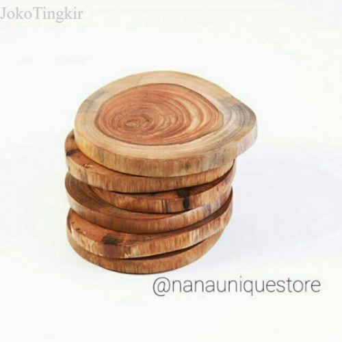 

Gentala Wooden Coaster Wood Slice Alas Tatakan Gelas Kayu Jati +-10CM murah