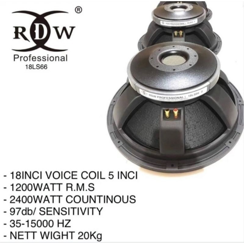 Speaker RDW 18LS66 VC 5 Speaker RDW 18 LS66 Pro