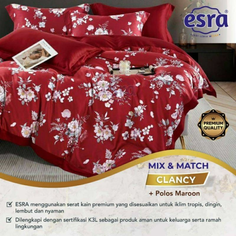 Bedcover + sprei anti geser katun esra motif CLANCY