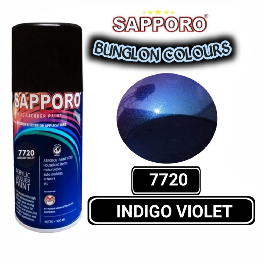 

Sapporo 7720 Bunglon Indigo Violet Standar Cat Semprot Saporo Paint