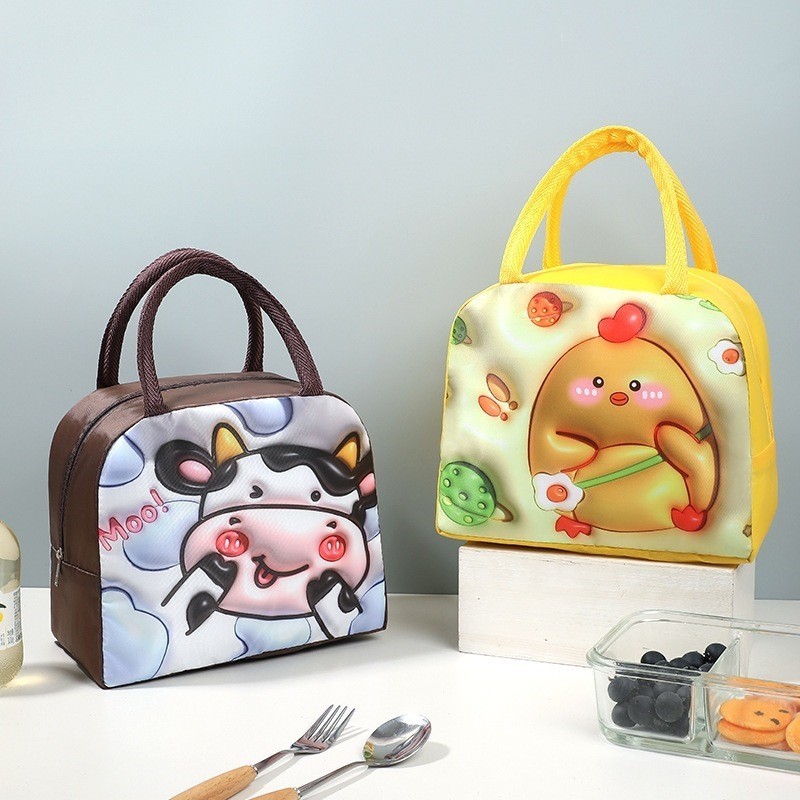 Tas Bekal Anak Karakter 3D Lucu/Lunch Bag Kartun 3D