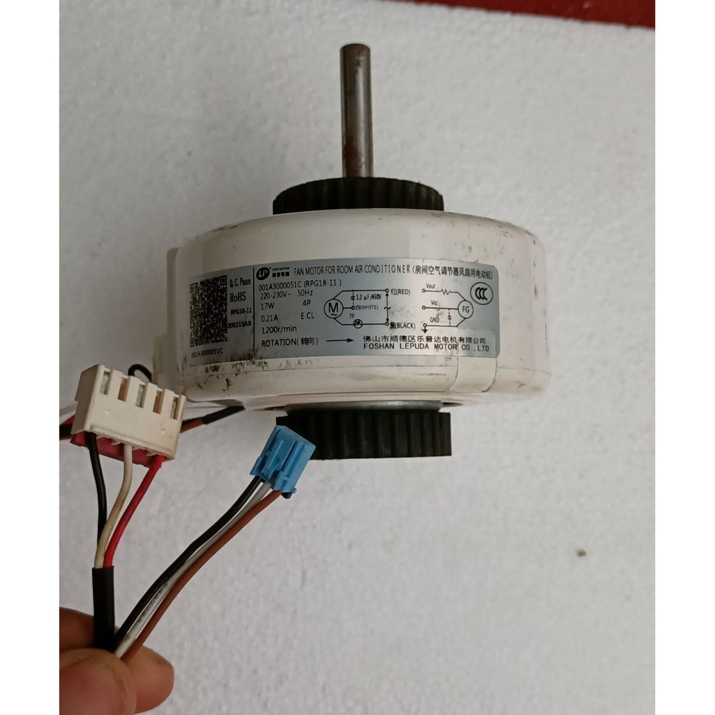 ORIGINAL MOTOR BLOWER A001A3000051C AC SPLIT AQUA 0.5 PK - 1 PK AQA-KR9ANR1 AQA-KR5ANR1 AQA-KR5AHR1 