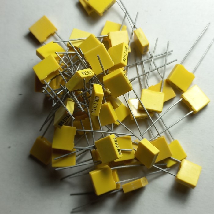 kapasitor 39n mkm 393J100 393 100v 39nf original capasitor milar mylar 63v Fajar elektro 2