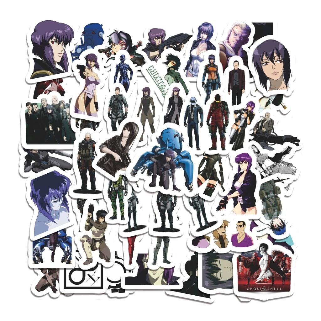 

COD 50 Pcs Stiker Ghost in the shell Lucu Anti Air Untuk Dekorasi Notebook Sepeda Skateboard Handphone