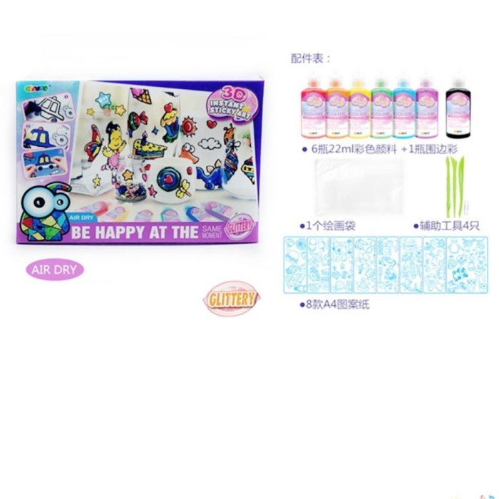 

WINDOW GLASS DECO diy art and craft anak mewarnai menggambar cat seru