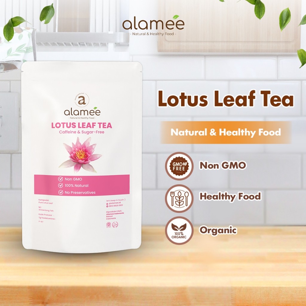 

ALAMEE Teh Bunga Lotus Tea Bag Lotus Leaf Tea Minuman Teh Celup Herbal Daun Bunga Seroja isi 30