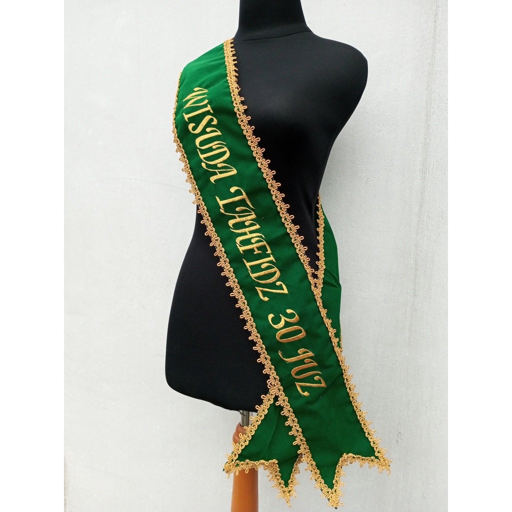 [1 HARI JADI] Selempang Wisuda Slempang Wisuda Bludru Renda 2 Lapis Selempang Wisuda