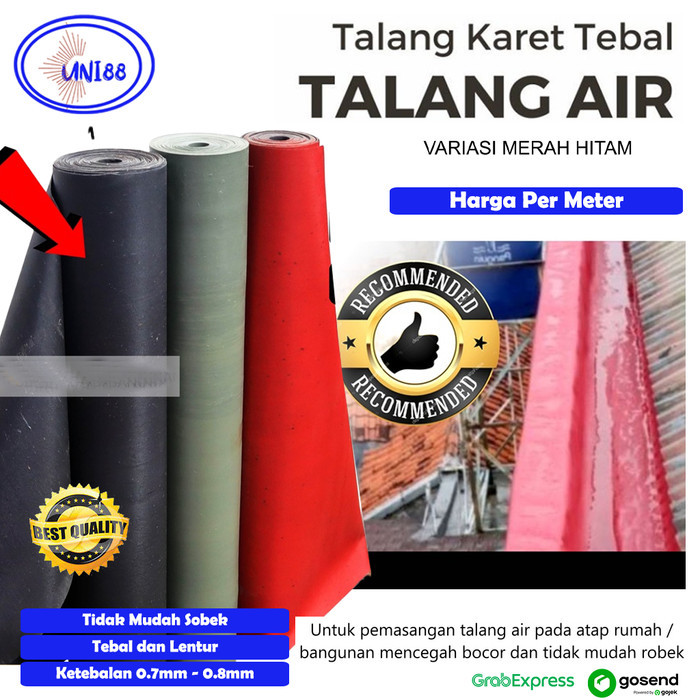 Karpet Talang Air Merah Hitam / Karpet Talang Rumah PVC Ukuran 110cm 90cm 55cm Harga Meter/ Atas Ata