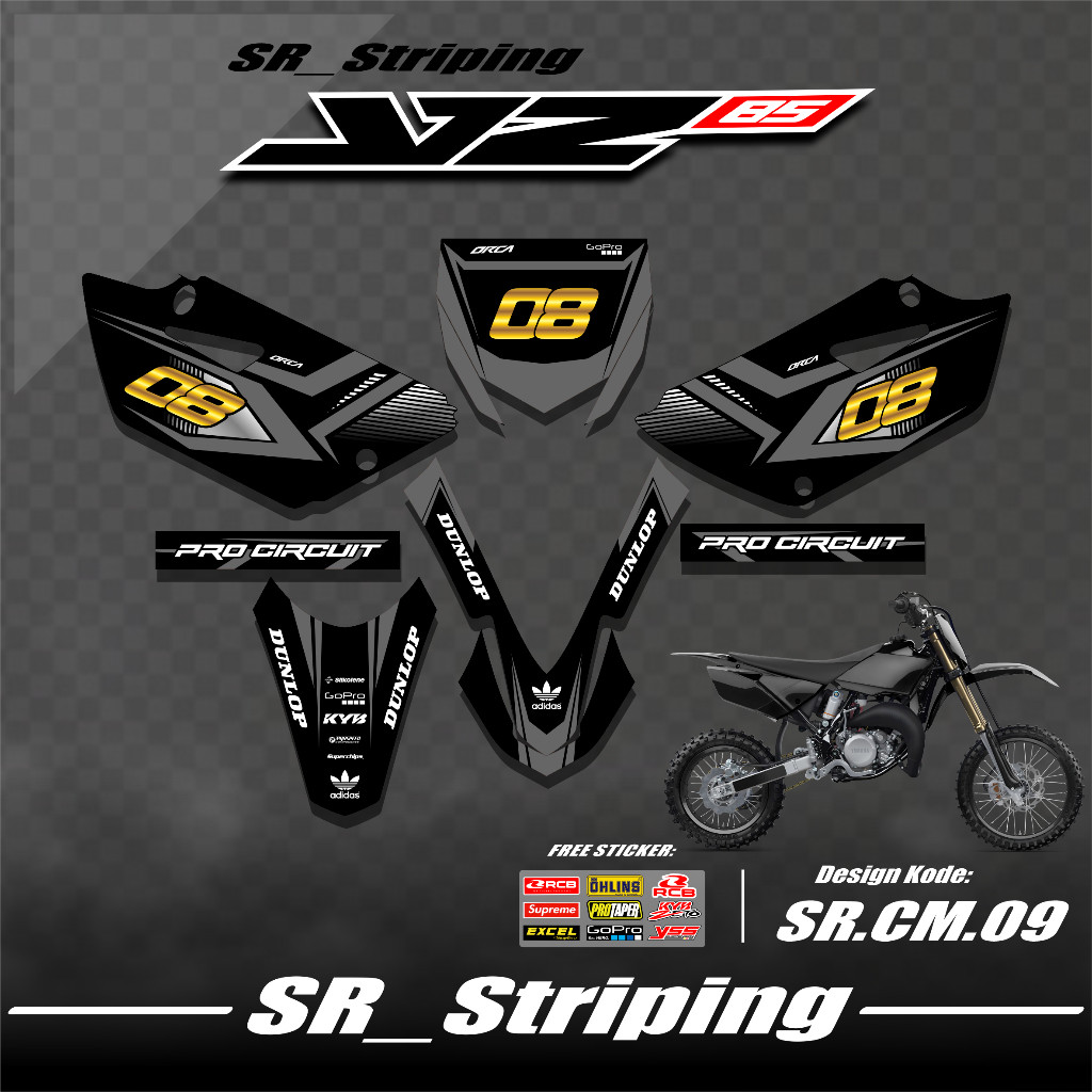 Striping YZ 85 New / Variasi YZ 85 New / YZ 85 New / Stiker YZ 85 New / Striping Motor YZ 85 New Des