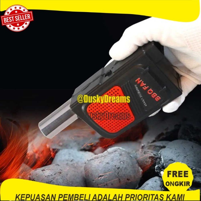 FREE ONGKIR Ventilator Kipas Mini Elektrik BBQ Bakaran Air Fan Blower Baterai