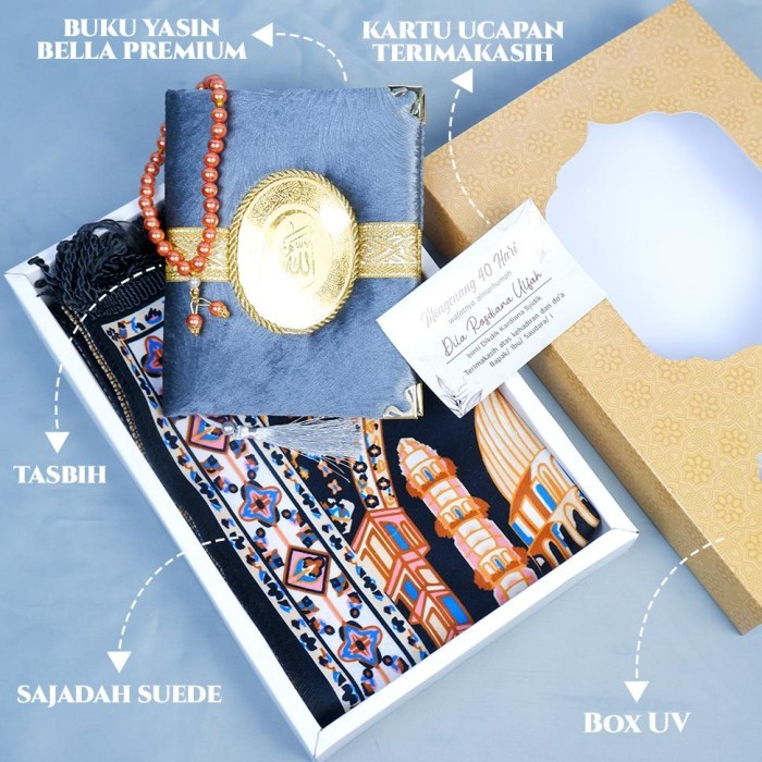 

Paket Hampers, Souvenir Untuk Acara Yasinan Dan Tahlilan Satuan - CREAM - 160 HVS, SAJADAH