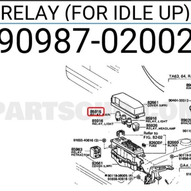 relay idle up Toyota 9098702004 berkualitas