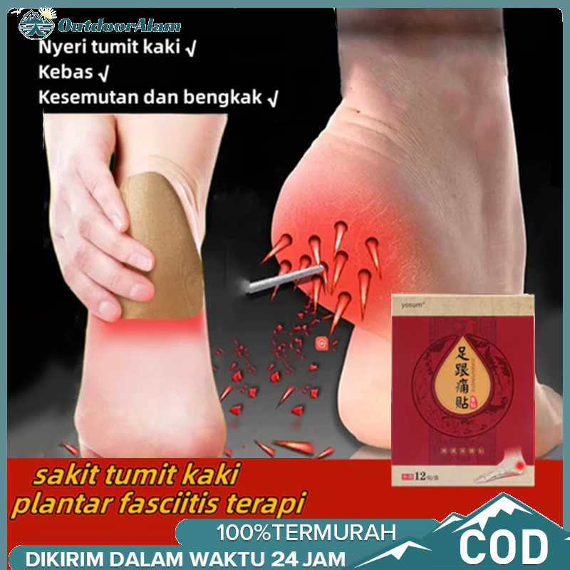 Plantar fasciitis terapi Koyo kaki pereda nyeri 12Pcs/Sakit Tumit Kaki Plantar Fasciitis Terapi Obat