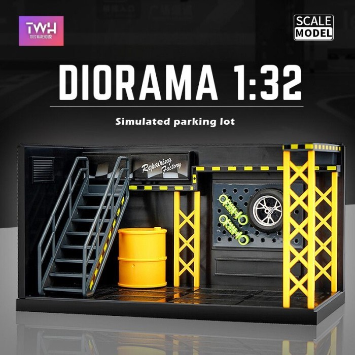"V.NLN" -  PROMO TWH DIECAST DIORAMA DIY MINIATUR MOBIL MODEL GARASI BENGKEL PREMIUM - Diorama 1:32