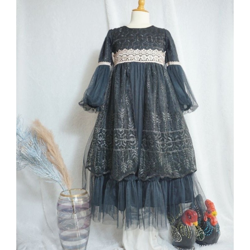 SCGRF4 Gamis pesta anak perempuan usia 2-10 tahun/Gaun Pesta muslim anak /Baju gamis anak perempuan