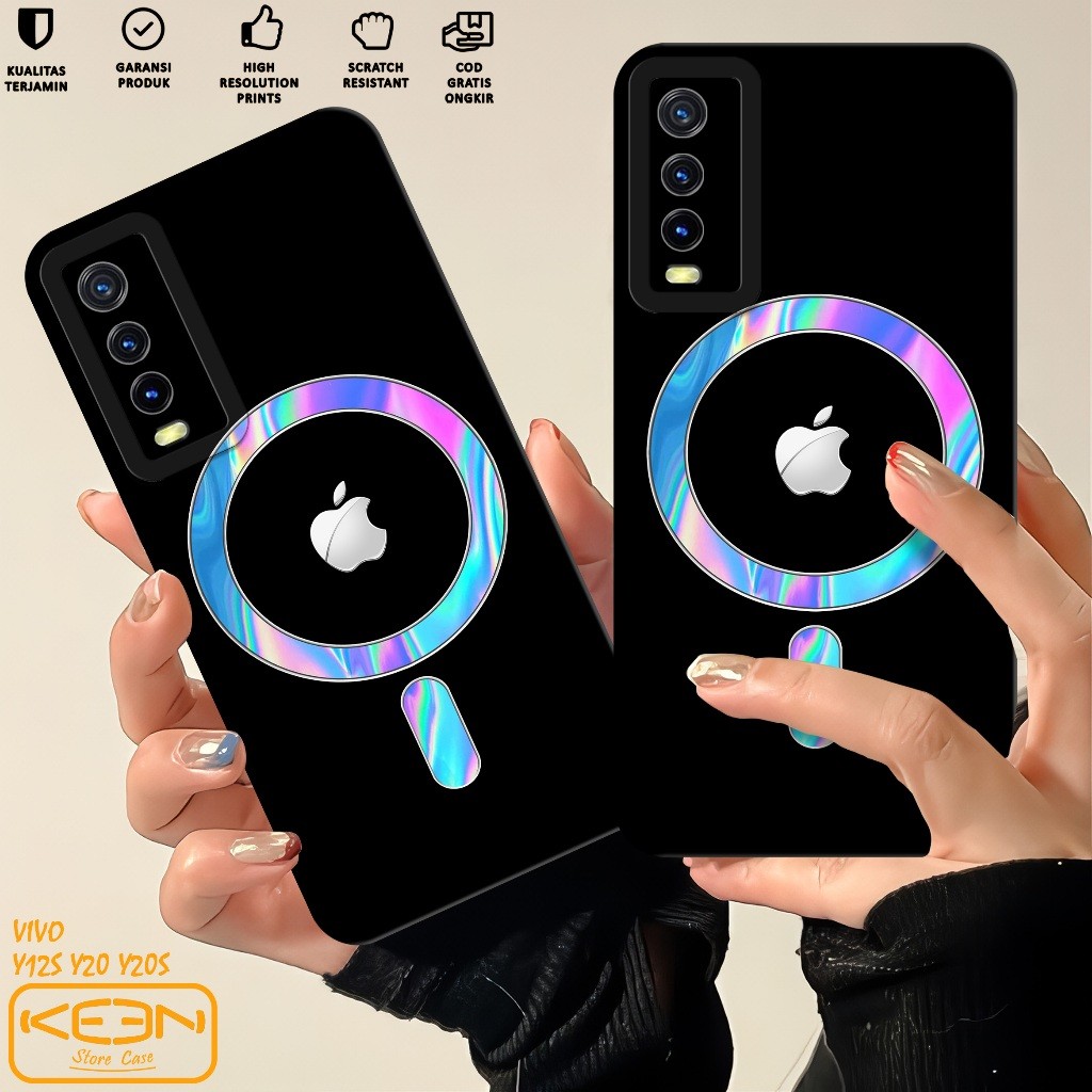 Case Vivo V2026 V2027 V2029 V2043 - Softcase Vivo V2026 V2027 V2029 V2043 Motif Logo Magsafe - Casin