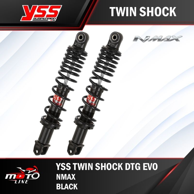 PROMO Shock YSS NMAX 335 mm YSS DTG EVO Hitam
